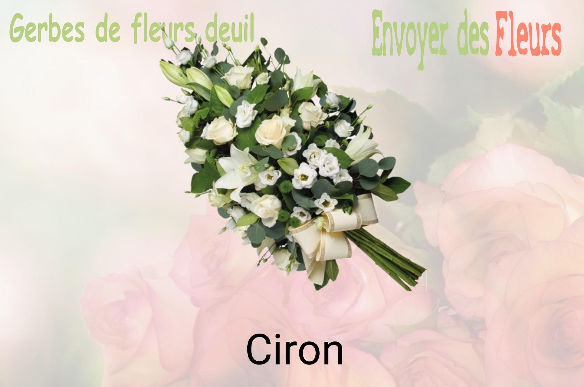 Gerbe de fleurs de deuil livrée à Ciron